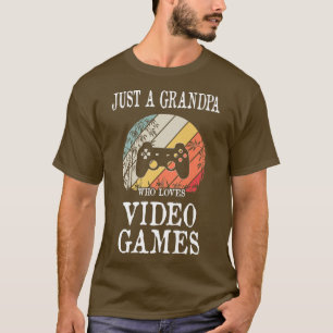 Just A Opa Who Lieben Videospiele Premium T-Shi T-Shirt