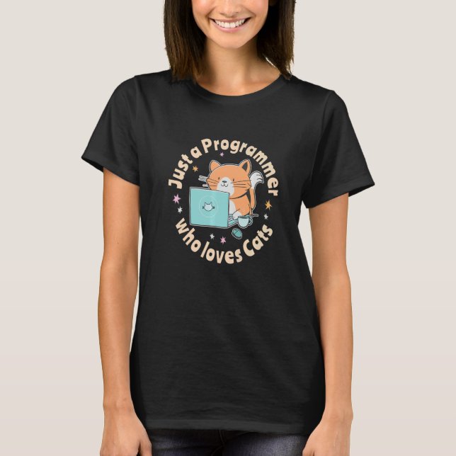 Just a programmer who loves cats and computers Cod T-Shirt (Vorderseite)