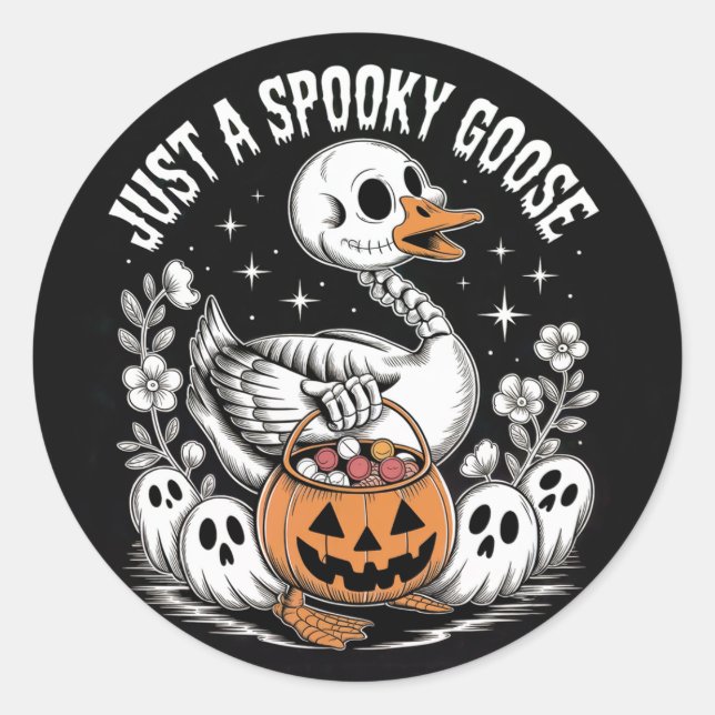 Just A Spooky Goose Halloween Sticker – Cute Funny (Vorderseite)