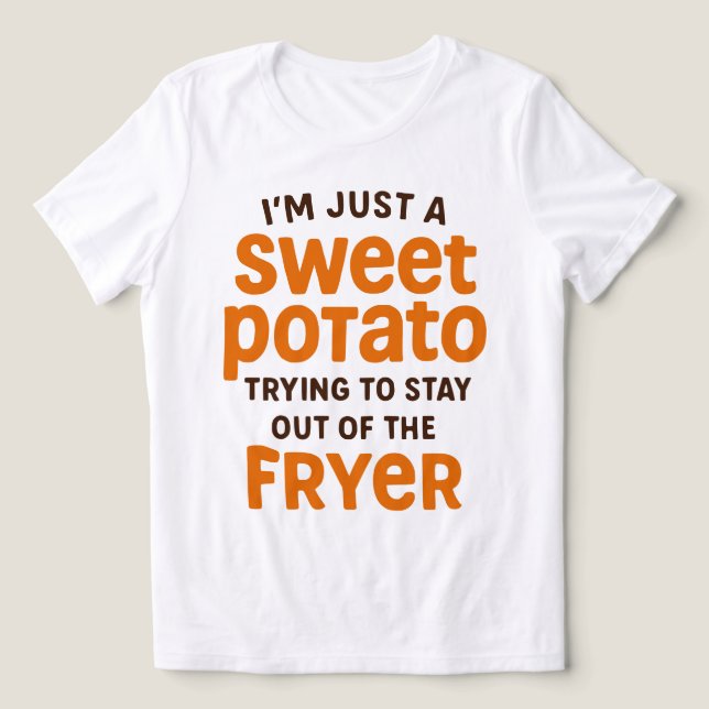 Just A Sweet Potato Funny Quote Tri-Blend Shirt (Design Vorderseite)
