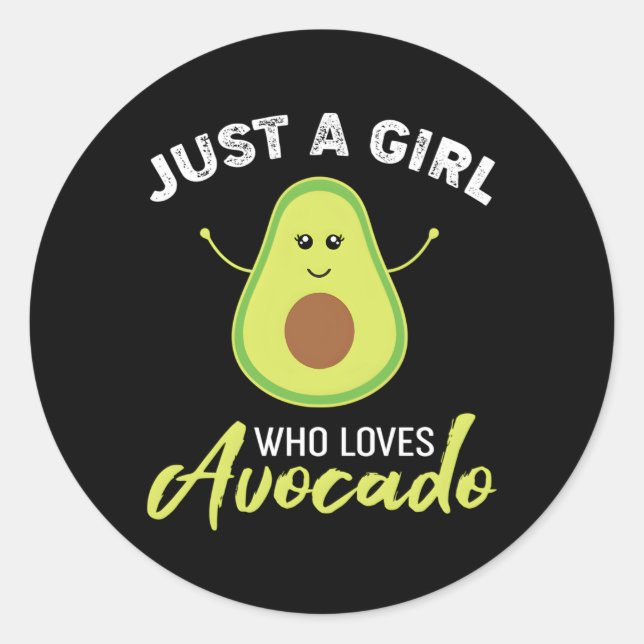 Just A Who Liebe Avocado Runder Aufkleber (Vorderseite)