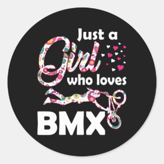 Just A Who Liebe Bmx Bmx Biker Runder Aufkleber