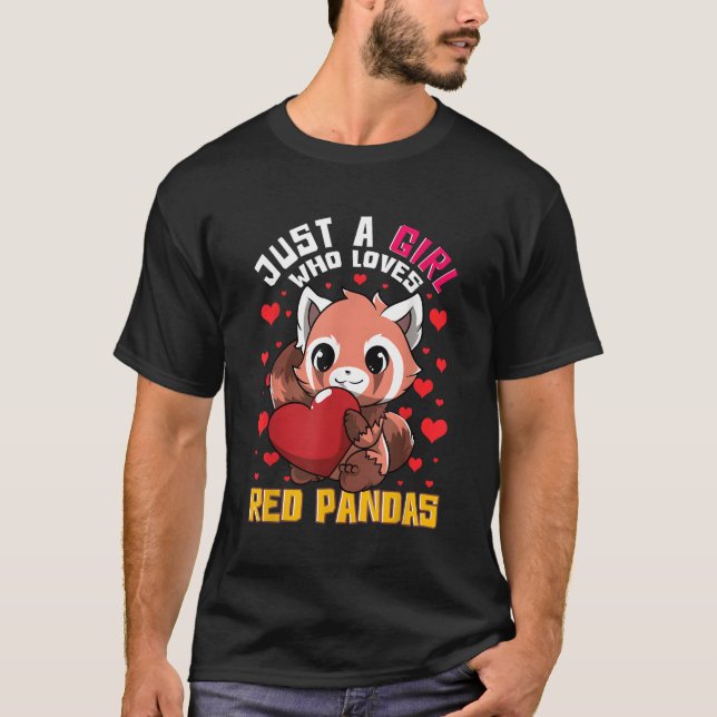 Just A Who Liebe Red Pandas Panda T-Shirt (Vorderseite)