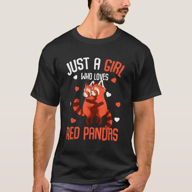 Just A Who Liebe Red Pandas T-Shirt (Vorderseite)