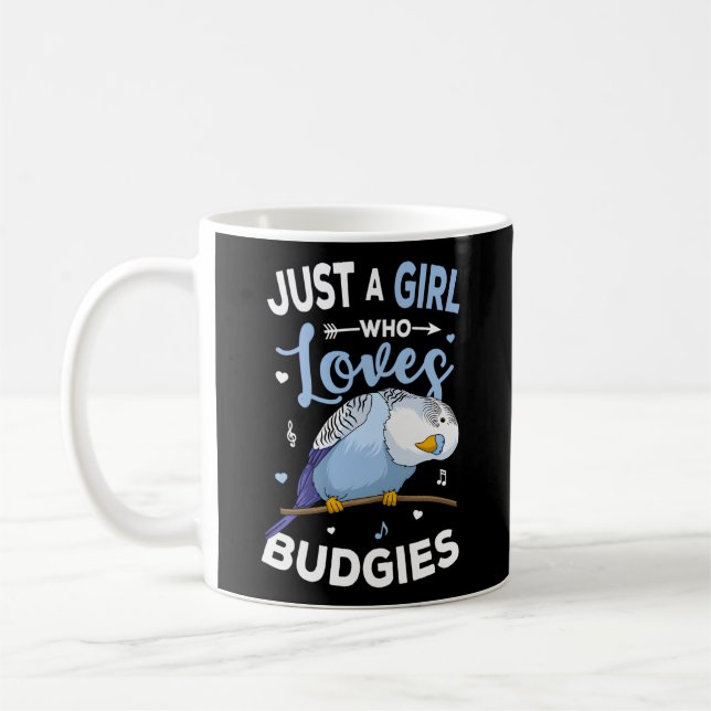 Just A Who Lieben Budgies Blue Parakeet Budgerigar Kaffeetasse (Links)