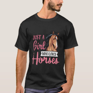 Just A Who Lieben Pferde Reiten Unterricht T-Shirt