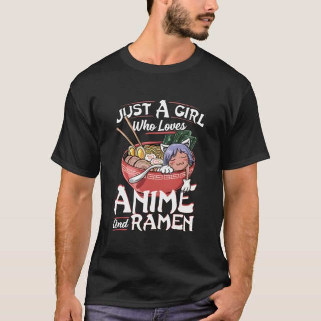 Just A Who Loves Anime And Ra Japanese Ga T-Shirt (Vorderseite)