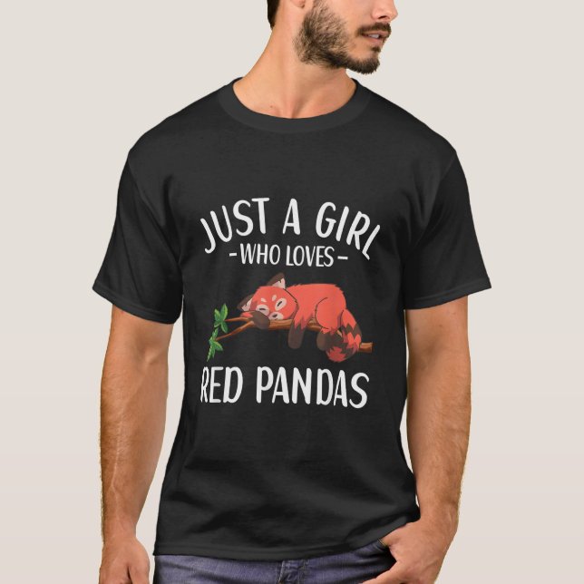 Just A Who Loves Red Pandas Red Panda T-Shirt (Vorderseite)