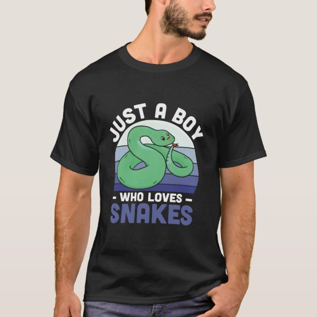 Just A Who Loves Snakes Reptile Serpent T-Shirt (Vorderseite)