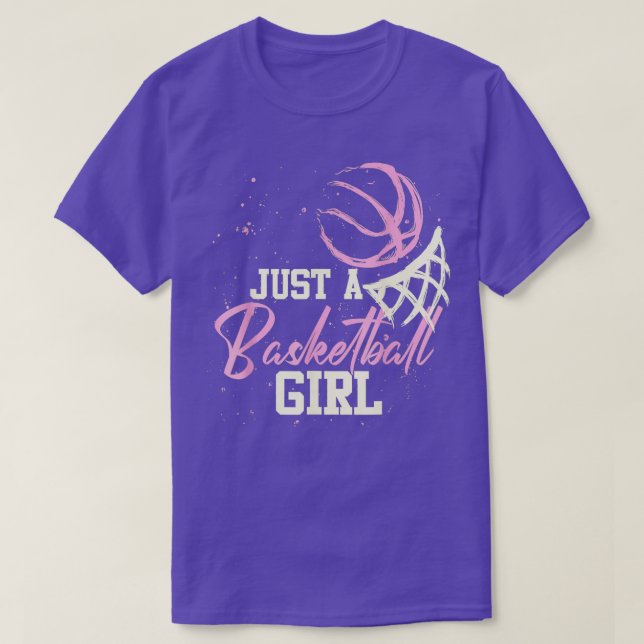 Just Basketball Girl Player Funny Frau Softball M T-Shirt (Design vorne)