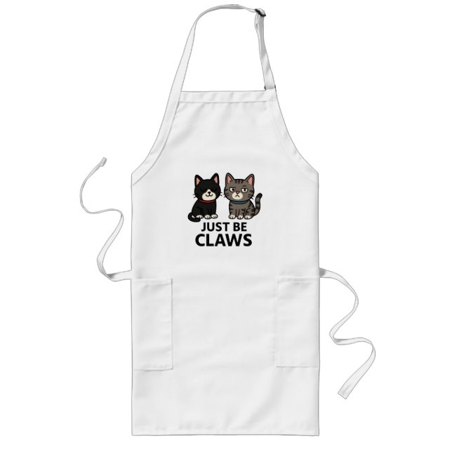 Just Be Claws Cat T-Shirt – Mittens & Socks Editio Lange Schürze (Vorne)