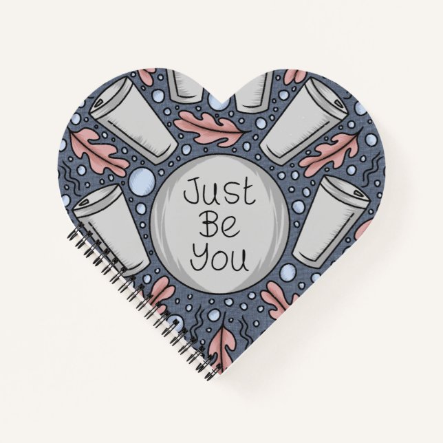 Just be you- hand drawn illustration  notizbuch (Vorderseite)