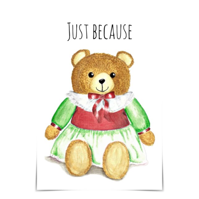 "Just Because" Oma Bear Hug Card Karte (Von Creator hochgeladen)