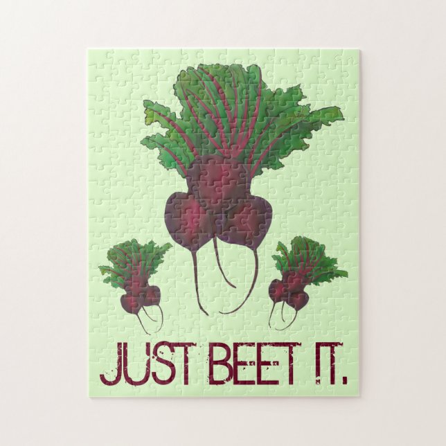 Just Beet (Beat) Es Funny Red Beets Garden Veggie Puzzle (Vertikal)