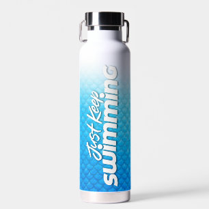 "Just Behalt Swimming" Blaue Waage Schwimmbad Lebe Trinkflasche