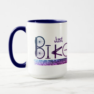 "Just Bike" Graffiti aus Fahrradteilen & Reißspure Tasse