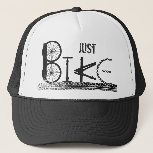 Just Bike Parts Word Graffiti Urban Design Truckerkappe (Vorderseite)