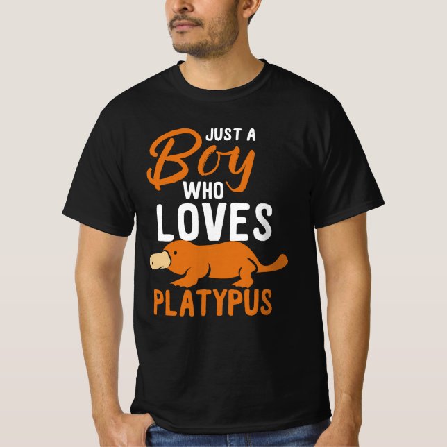 Just Boy Girl Who Lieben Platypus T-Shirt (Vorderseite)