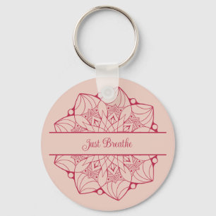 Just Breathe - Custom Mandala Schlüsselanhänger