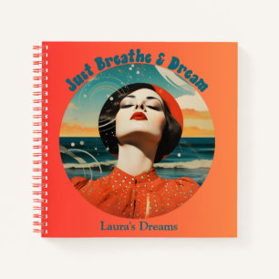 Just Breathe & Dream Retro Journal Notizbuch