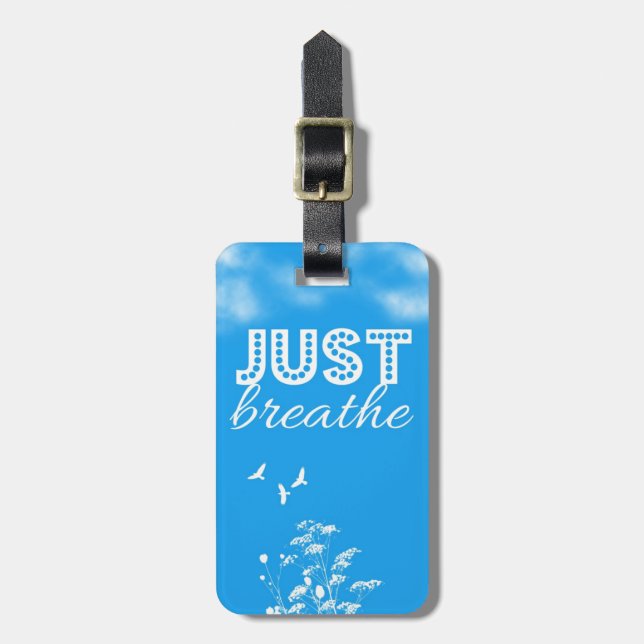 Just Breathe Gepäckanhänger (Vorderseite vertikal)