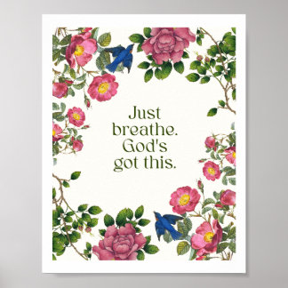 Just Breathe. God's Got This Poster