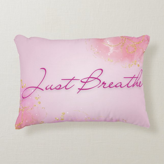 Just Breathe - Pink Serenity Gift Dekokissen (Vorderseite)