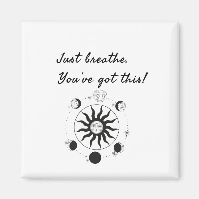 JUST BREATHE / SUN DESIGN MAGNET (Vorne)