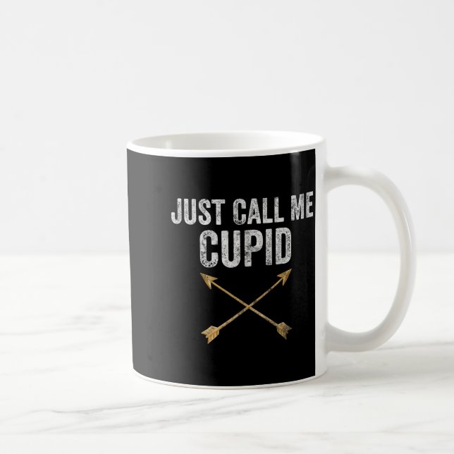 Just Call Me Cud Shirt Retro Arrow Valentine Day  Kaffeetasse (Rechts)