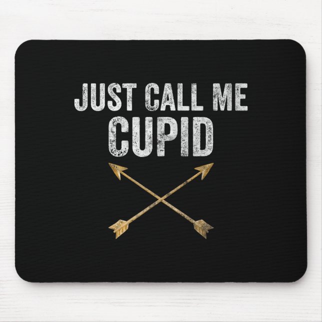 Just Call Me Cud Shirt Retro Arrow Valentine Day  Mousepad (Vorne)