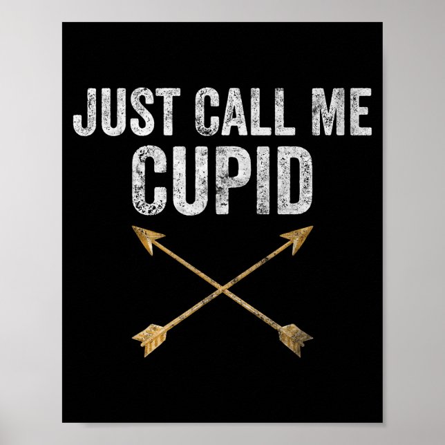 Just Call Me Cud Shirt Retro Arrow Valentine Day  Poster (Vorne)