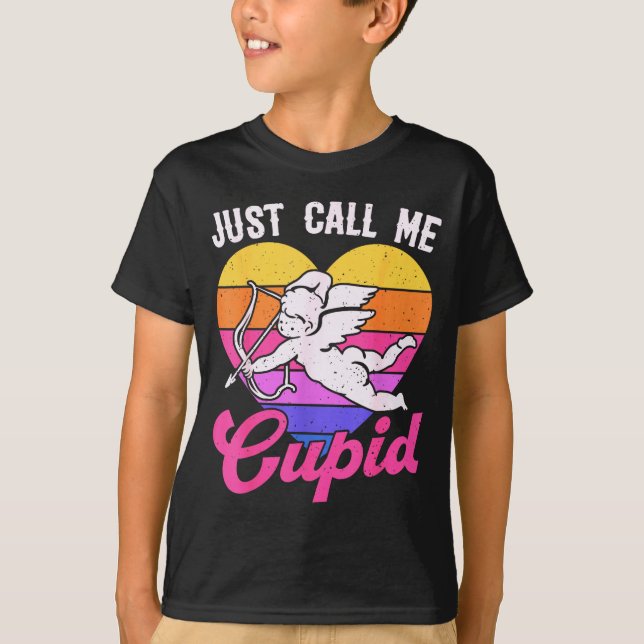 Just Call Me Cud Valentine Cute Arrow Heart Couple T-Shirt (Vorderseite)
