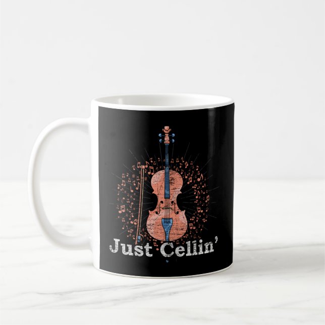 Just Cellin Cello Player Musician Cellist Cello Kaffeetasse (Links)