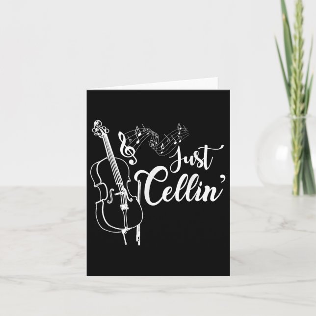 Just Cellin Funny Cellist Musician Gift Cello Karte (Vorderseite)