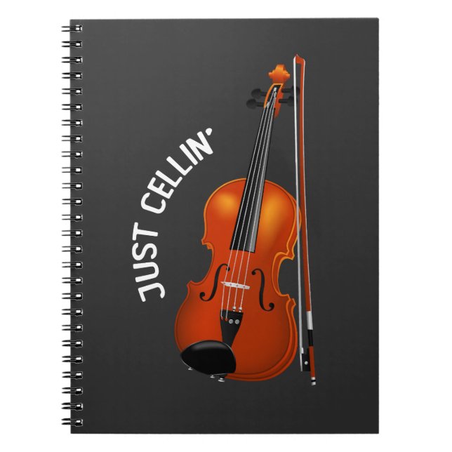 Just Cellin' Funny Chilling Cello Violin Notizblock (Vorderseite)