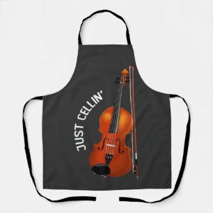Just Cellin' Funny Chilling Cello Violin Schürze
