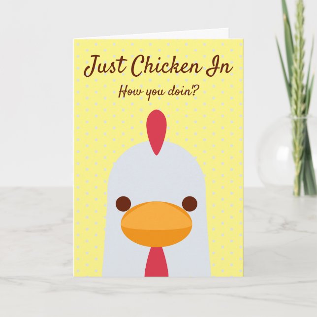 Just Chicken Personalisiert Hello Karte (Vorderseite)