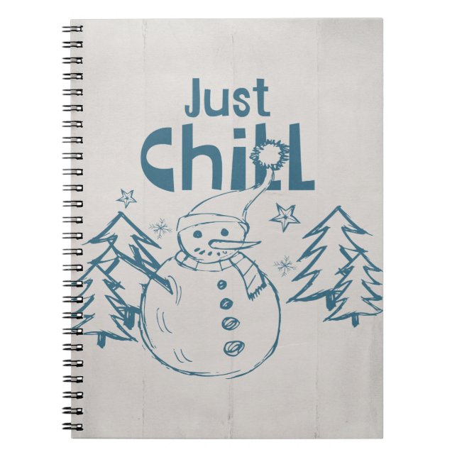 Just Chill Playful Christmas Notizblock (Vorderseite)