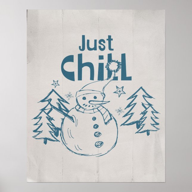 Just Chill Playful Christmas Poster (Vorne)