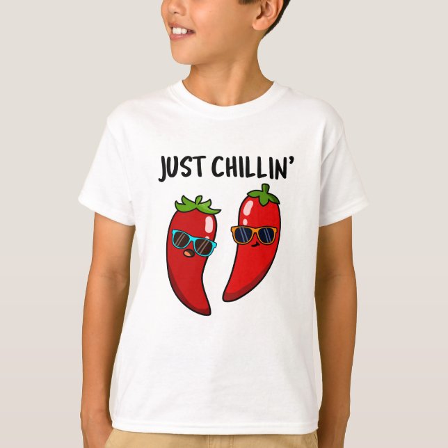 Just Chillin Funny Chili Paprikaschoten Puff T-Shirt (Vorderseite)