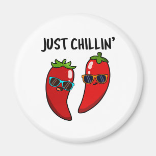 Just Chillin Funny Red Hot Chili Paprikaschoten Pu Magnet