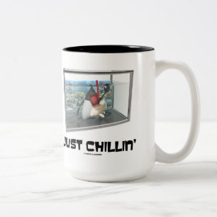 Just Chillin' (JRE Duke Snorkeling Fish Tank) Zweifarbige Tasse