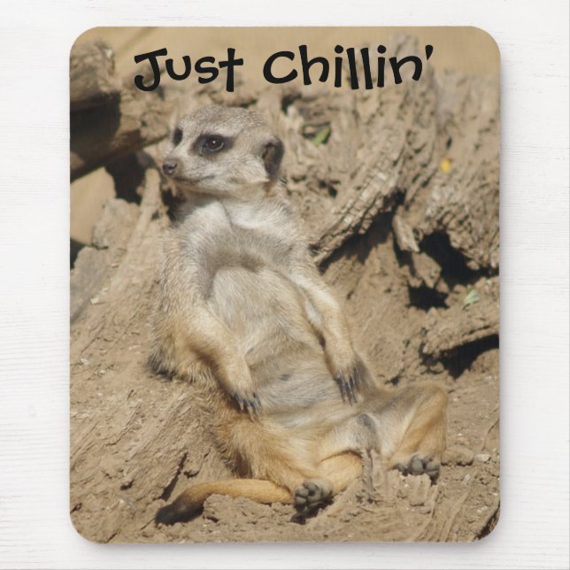 Just Chillin' Meerkat Foto Mouse Pad Mousepad (Vorne)