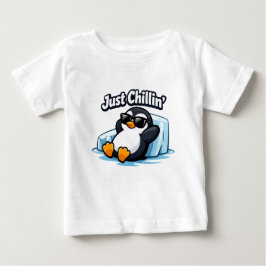 JUST CHILLING PINGUIN Throw Pillow Baby T-shirt