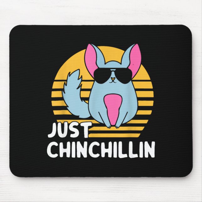 Just Chinchillin Pet Lover Animal Vintage  Mousepad (Vorne)
