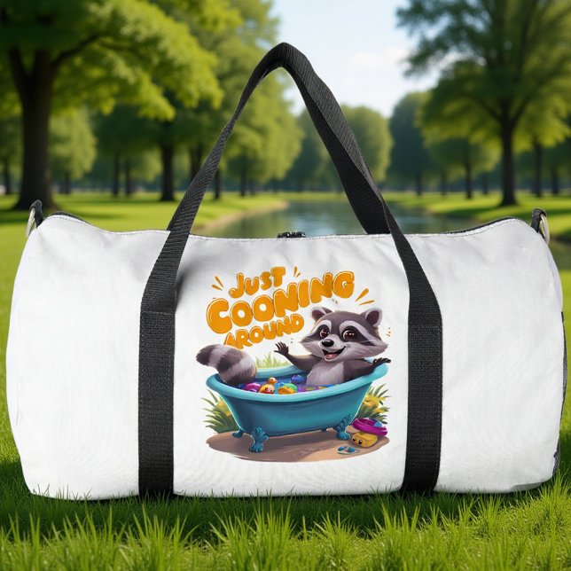 Just Cooning Mischievous Raccoons Bath Adventure Duffle Bag (Von Creator hochgeladen)