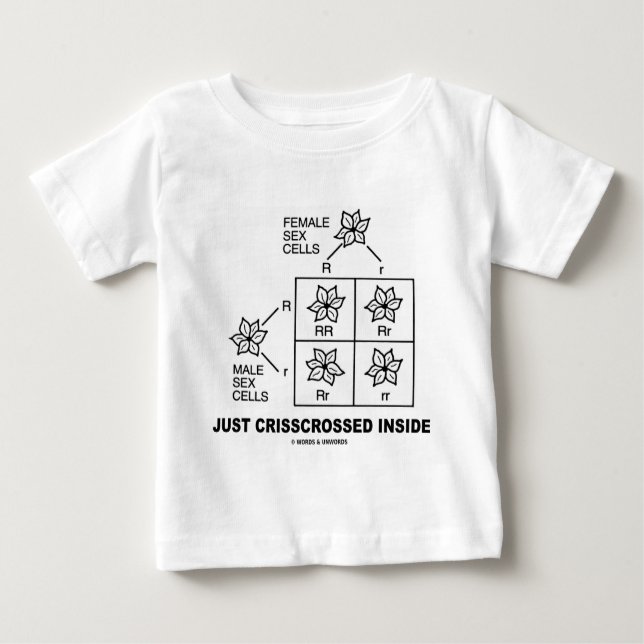 Just Crisscrossed Inside (Punnett Square Attitude) Baby T-shirt (Vorderseite)