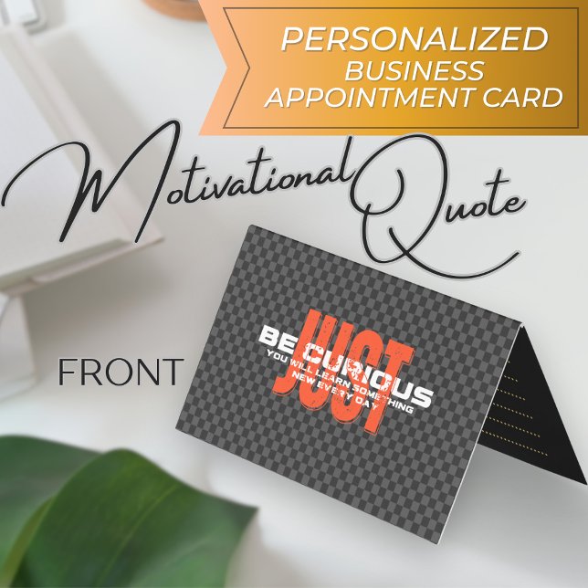 "Just Curious" Positive Vibes Termin Card Visitenkarten (Von Creator hochgeladen)