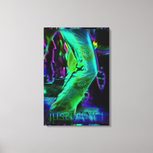 Just Dance Psychedelic Colors Wrapped Canvas Leinwanddruck