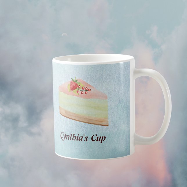 Just Desserts mit Monogram in Soft Wind Farben Kaffeetasse (Von Creator hochgeladen)